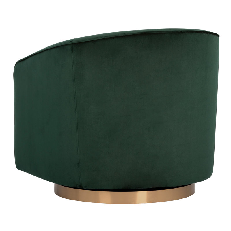 Hazel Swivel Armchair, Deep Green Sky