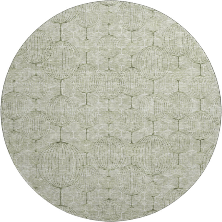 Premium Machine Washable Prisco Aloe Rug