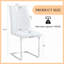 Ensemble de chaises de salle à manger rembourrées en similicuir avec dossier, pieds en métal-102348729-102348711
