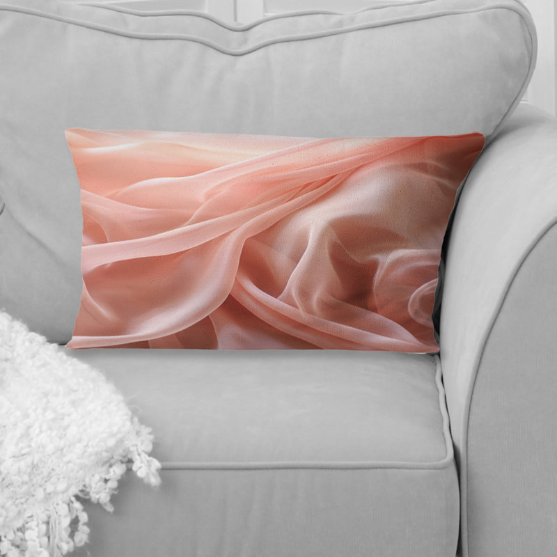 Coussin Smooth Pink Elegant Minimal Glam Wave I - Abstract Shapes