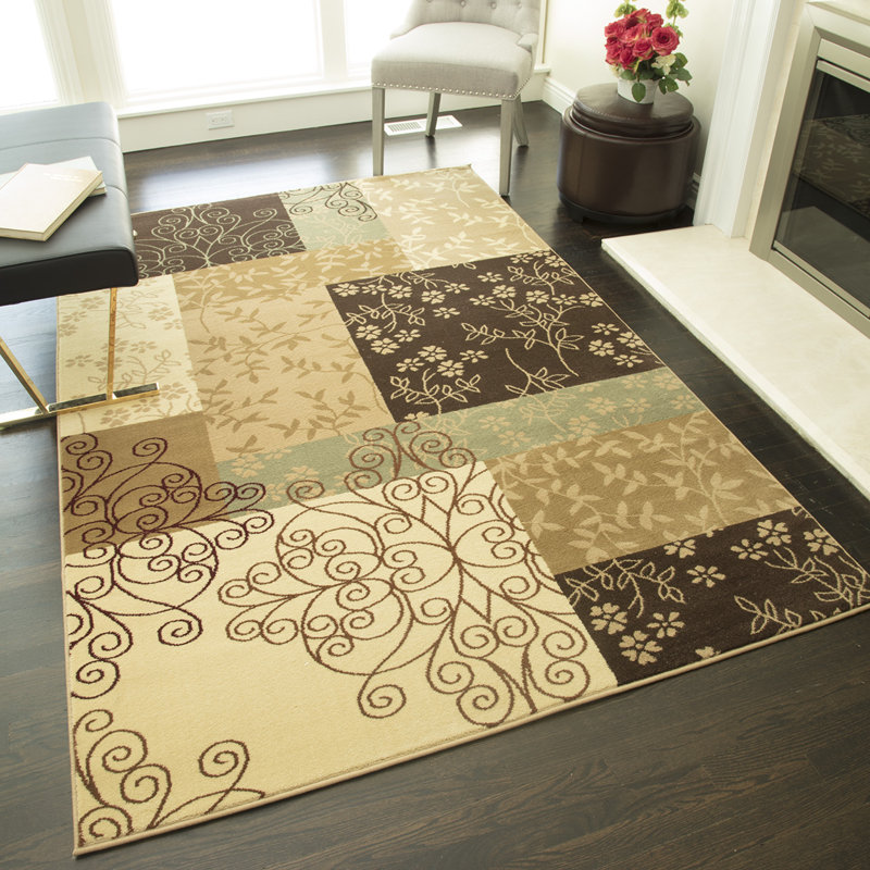 Allston Brown Area Rug, Rectangle 5'3" x 7'10"