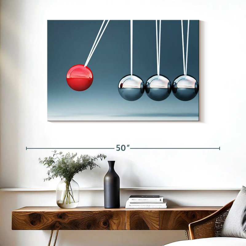 Keiri Newton's Cradle Spheres, 26" H x 39" W
