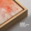 Coups de peinture abstraits, orange et rose vifs, peinture moderne encadrée-101791570-101791567