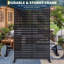 Freestanding Rustproof Steel Outdoor Privacy Screen Panel - 78"H x 48"W Modern Laser Cut Decorative Fence - Weatherproof Garden Divider for Patio, Balcony, Backyard, Pool, AC Unit or Trash Can Cover