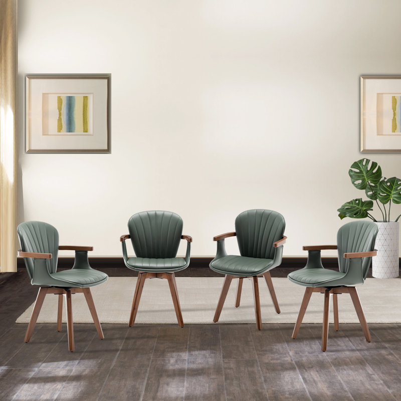 Kretzmer Upholstered Dining Chair, Green