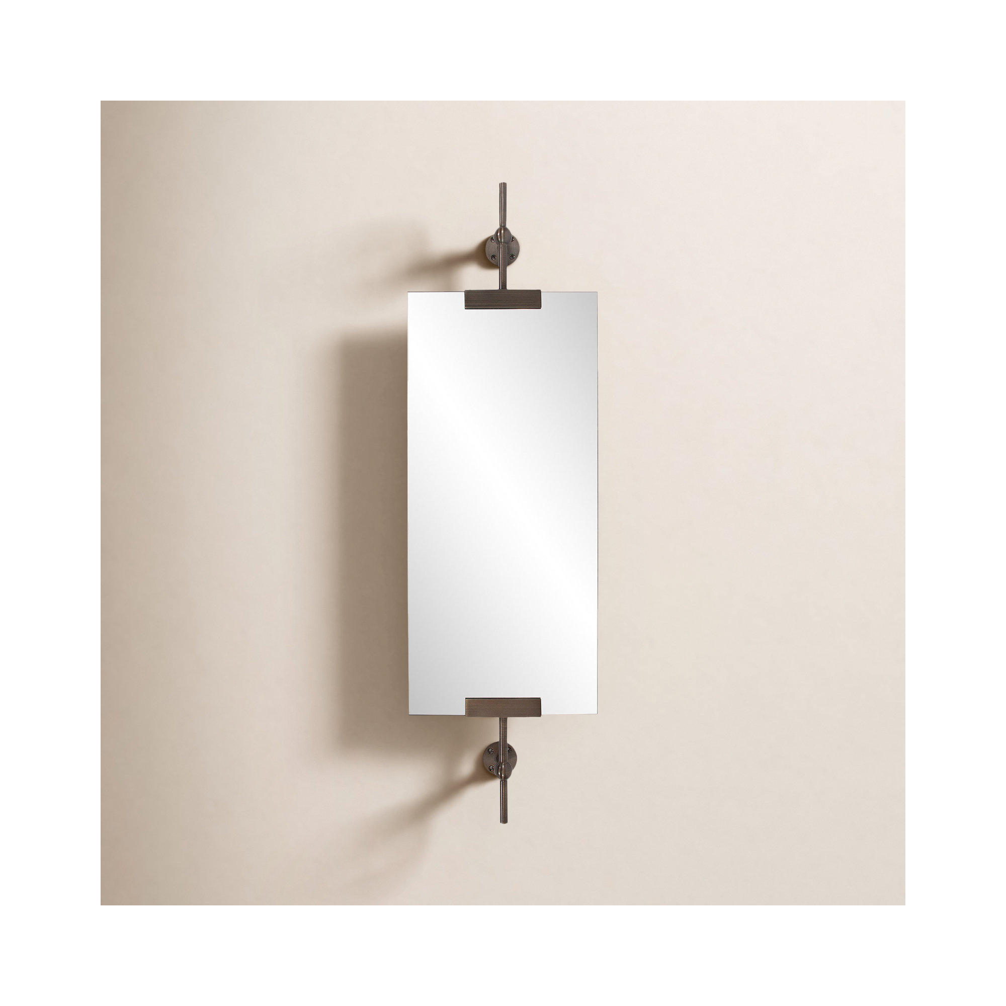 Metal Flat Mirror, 34" H x 10" W