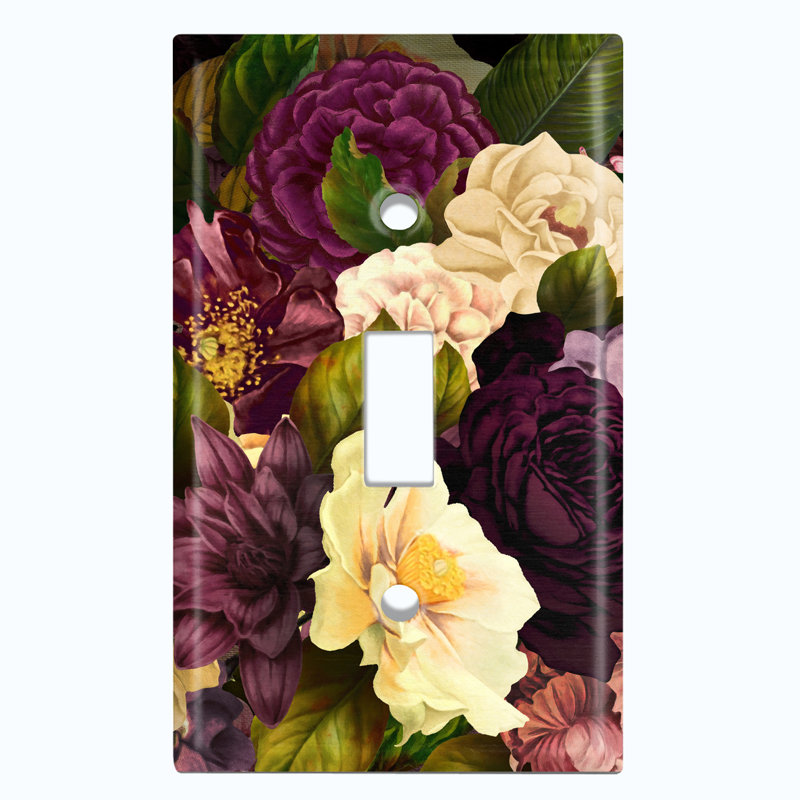 Patterned 1 - Gang Toggle Light Switch Standard Wall Plate