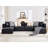 6-Piece 152.76” Leather Upholstered Sectional Sofa-1241260199