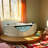 59" Corner Whirlpool Bathtub For 2-Person, Luxury Jetted Spa Tub With 6 Hydro Massage Jets, Chromatherapy LED Lights &Pneumatic Adjust System, UL Certified Water Pump,UPC Certified Drainer