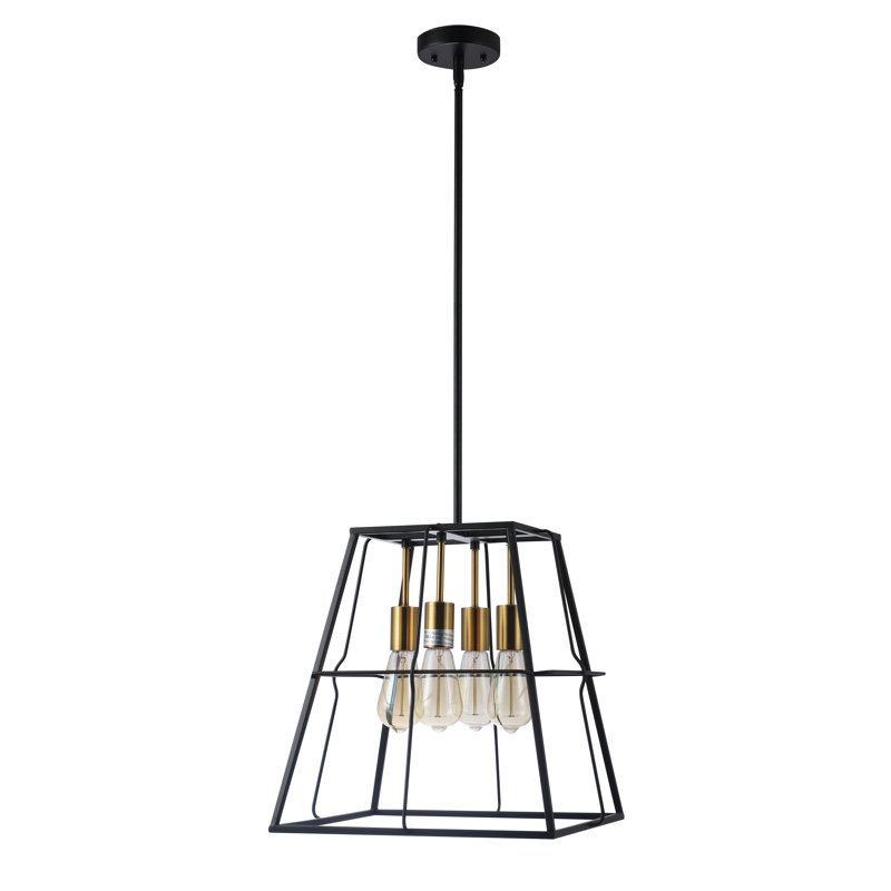 Lustre rectangulaire à 4 lumières