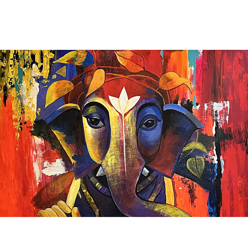Vighnaharta Ganesha | Art moderne | Peinture de Shaily Verma