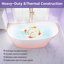Baignoire de trempage autoportante en acrylique avec drain et trop-plein de 69 gallons, 71 gallons