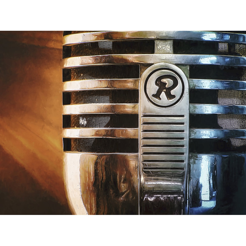 Retro Microphone Print by Scott Norris, 25.25" H x 31.25" W