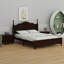 Ensemble de chambre à coucher 3 pièces, lit plateforme en bois et deux tables de chevet-752001821