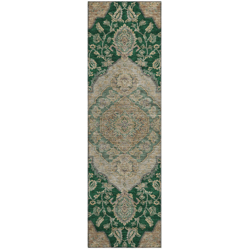 Premium Machine Washable Gurubaksh AMF1151 Global Rug, Runner 2'3" x 7'6"