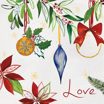 Watercolour Christmas II - Wrapped Canvas Painting