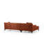 Canapé d'angle moderne, revêtement en tissu orange, 57,1 po x 98,4 po x 33,9 po | Structure en bois de hêtre et en carton, 100% polyester, nettoyage à sec | 2 coussins inclus, coussins fixes rembourrés de mousse et de plumes, design industriel élégant-1793283067-1793283061