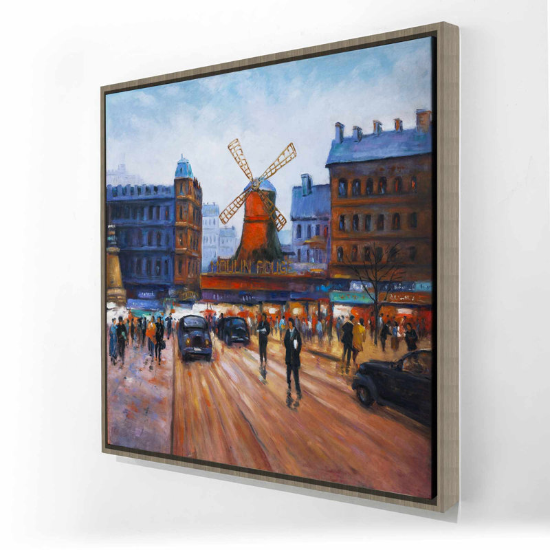 Street scène to moulin rouge - Toile encadrée pour la décoration intérieure