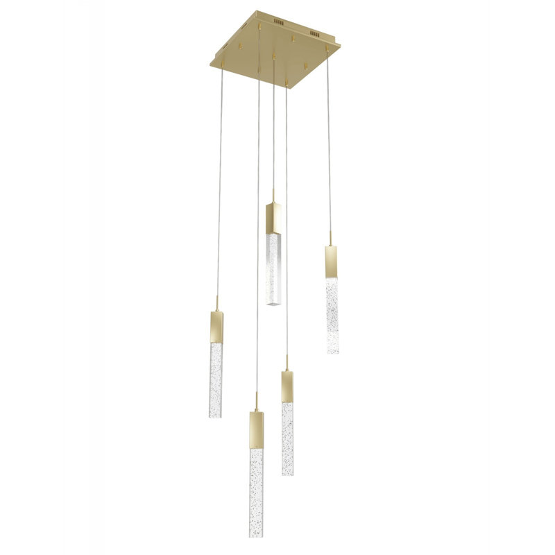 Vennie Collection 5 Light Bubbled Crystal Multi Port Pendant