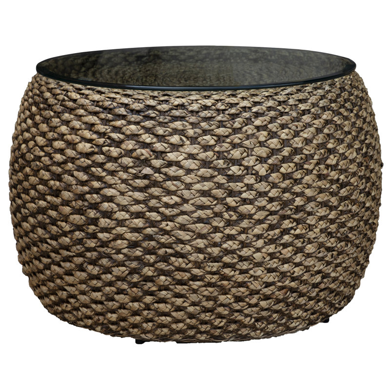 Onshuntay Round Seagrass Coffee Table, 19" H x 48" W x 48" L