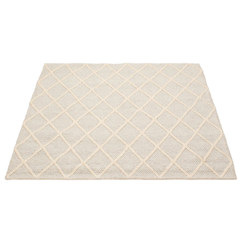 Tapis carré nouvel âge en laine carré 6 pi 0 po x 6 pi Iamandi gris Iamandi