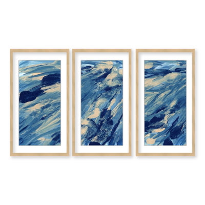 «Midnight Swim» par Coretta King Johnson, reproduction d'art sur toile 3 pièces
