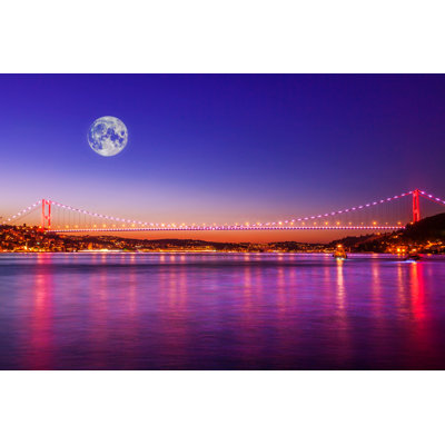Istanbul Bosphorus Bridge by Okanmetin - Wrapped Canvas Print