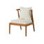 KOPENHAGEN 44cm H Polyester Blend Upholstered Parsons Chair in Ecru