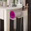 Meuble-lavabo blanc avec miroir et DEL à intensité variable, rangement pour cosmétiques 1 tiroir pour tabouret en mousse à DEL pour la chambre à coucher: rangement, blanc, relaxant
