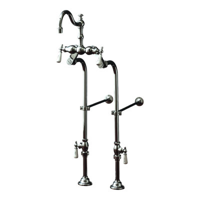 Ensemble de robinetterie pour robinet et sur-rebord avec leviers en porcelaine par Strom Living