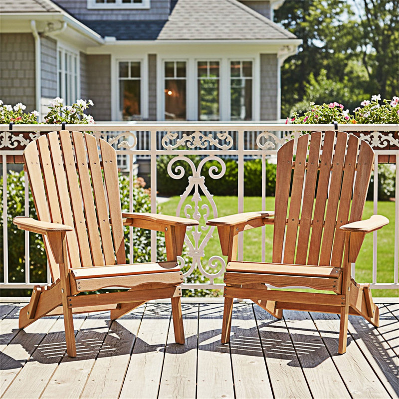 Ensemble de 2 chaises pliantes d'extérieur Adirondack
