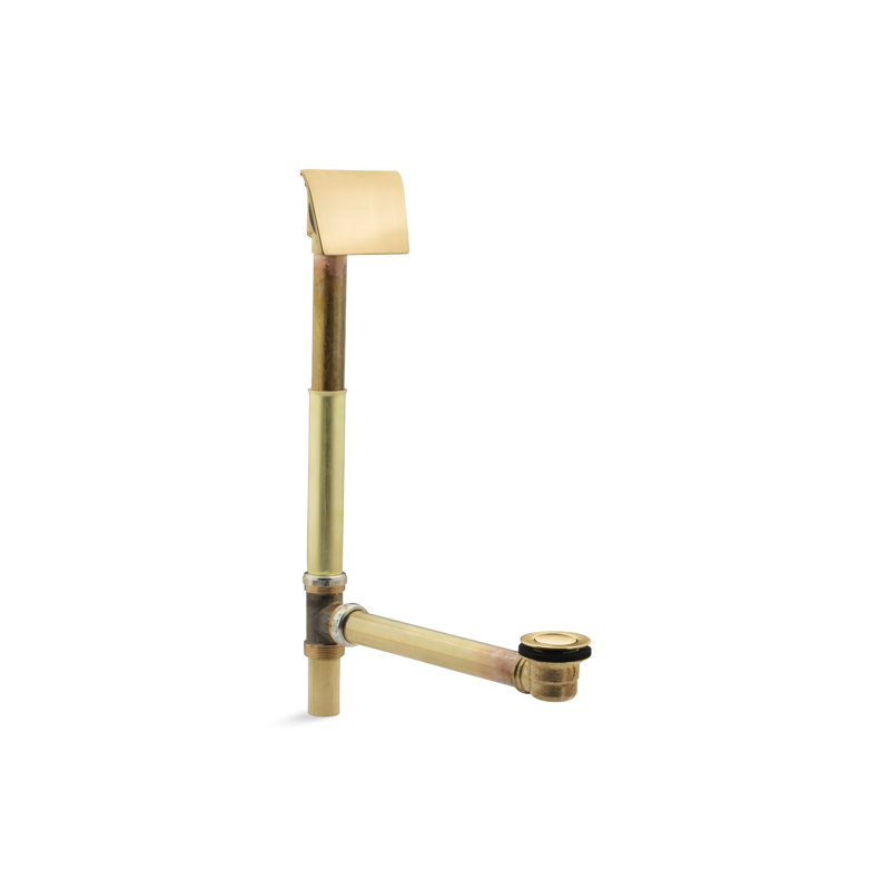 Clearflo Leg Tub Drain with Overflow, Brushed Brass