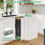 Pull Out Trash Can Under Cabinet, Stainless Steel Slide Out Garbage Can Shelf Under Sink, Adjustable Slide Out Shelf for Waste Can Under Kitchen Sink for Trash Can, Trash Can Not Included-128772359-128772360