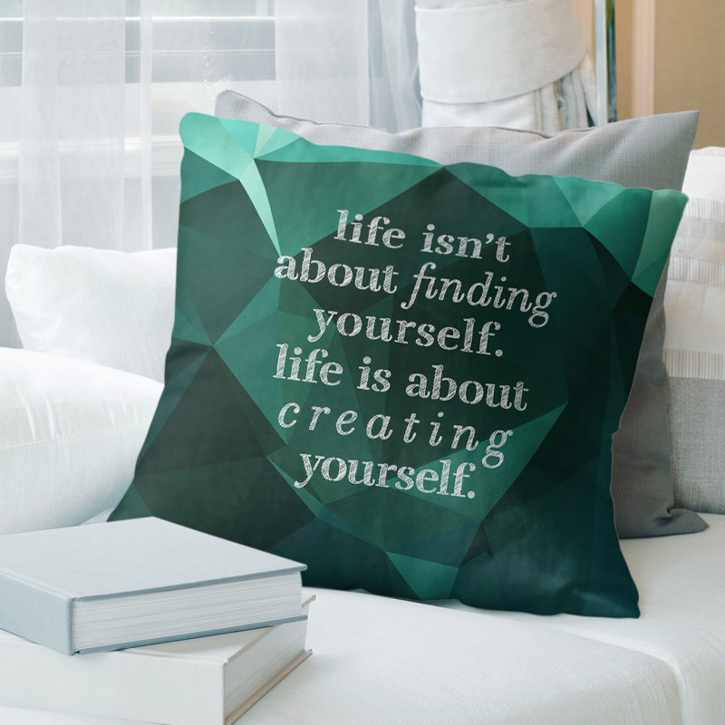 Housse de coussin de création de devis en faux gemme, 14 po x 14 po, Émeraude, Polyester/ Bourre en polyester