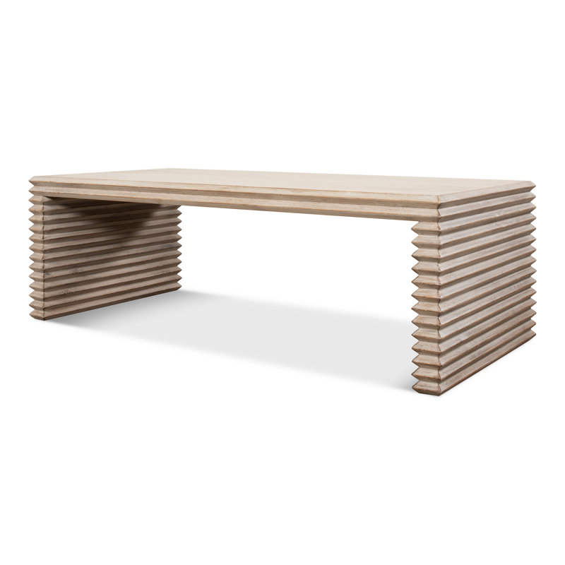 Solid Wood Coffee Table, Stone Gray