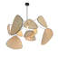 Luminaire suspendu en rotin tissé à la main Wabi-Sabi - lampe de plafond Boho de 31,5 po pour le salon, la cuisine, le café et le salon de thé (couleur primaire naturelle de rotin)