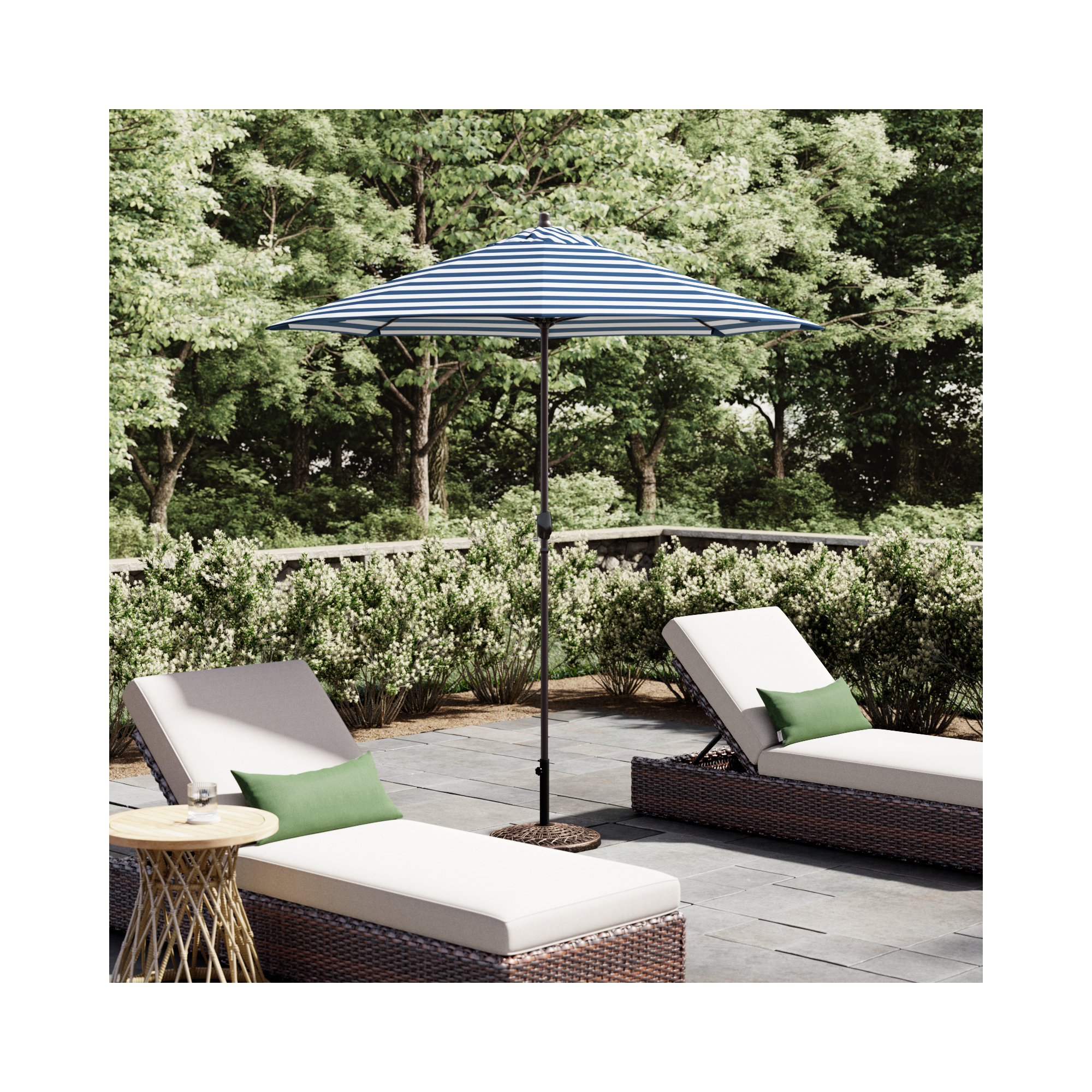 Gino 7.5' Market Sunbrella Umbrella, Cabana Regatta Sunbrella®