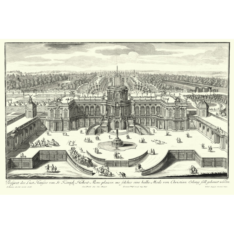Fountains Of Versailles II by Tim OToole - Wrapped Canvas Print, 30cm H x 46cm W 