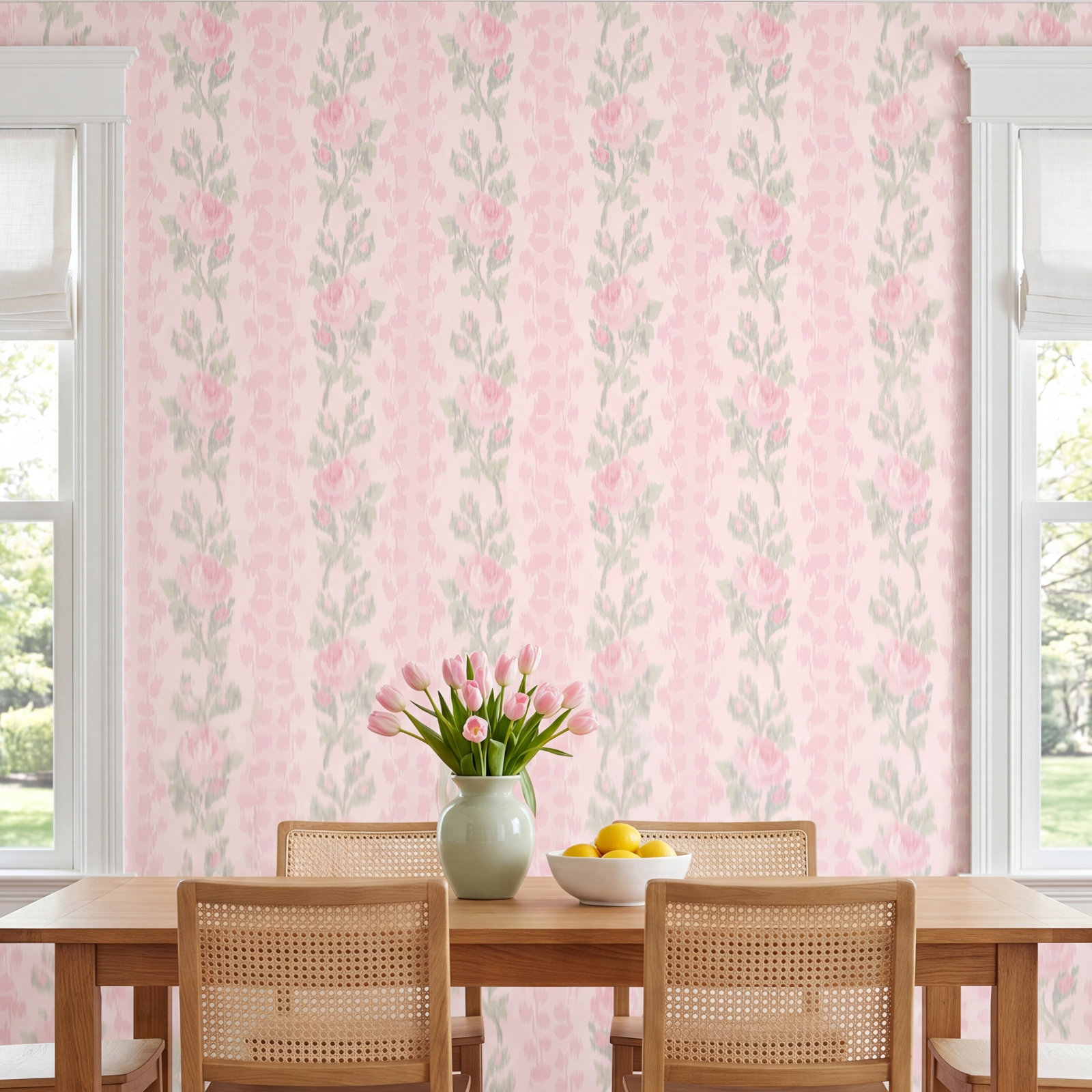 Rose Stripe Self-Adhesive Double Roll