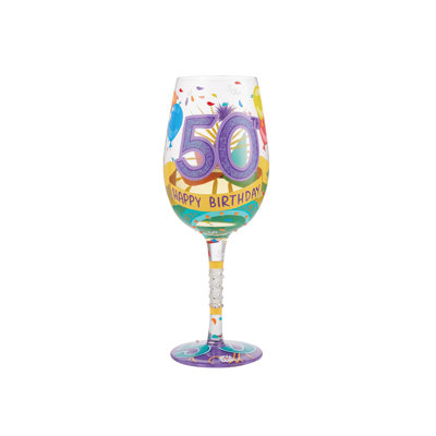 Verre à vin Lolita Happy 50th Birthday 9 po