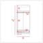 Armoire Ambery 180, deux tablettes, porte double, tringle en métal, un tiroir
