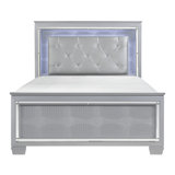 Allura Full LED Upholstered Panel Bed