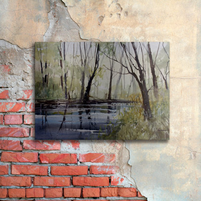 «Pine River Reflections» par Stehouse, reproduction d'art sur métal