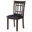 Espresso et chaises latérales noires à dossier en treillis (ensemble de 2)-1121482338