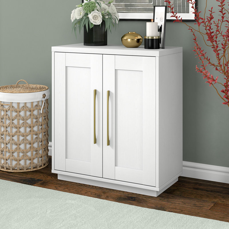 Armoire d'appoint rectangulaire blanche Tillman, Blanc