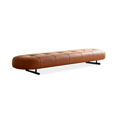 Orange Upholstered Bench