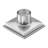 FlowGuard 4" Brushed Nickel square grid drain-126309793