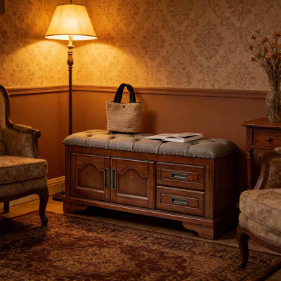European style high-end shoe storage bench