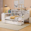 Lit de jour simple en bois avec 3 tiroirs, ports USB et bureau-1107719463