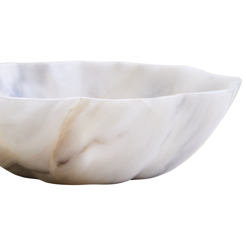 Zoro Marble Decorative Bowl, 5cm H x 20cm W x 20cm D